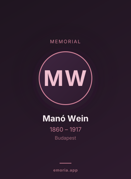 Memorial portrait of Manó Wein