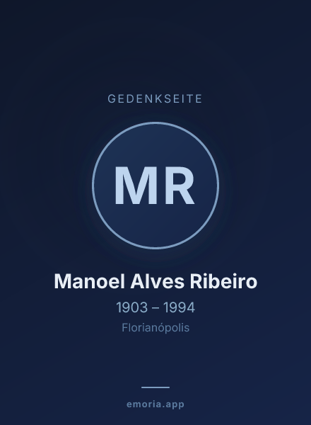 Gedenkportrait von Manoel Alves Ribeiro
