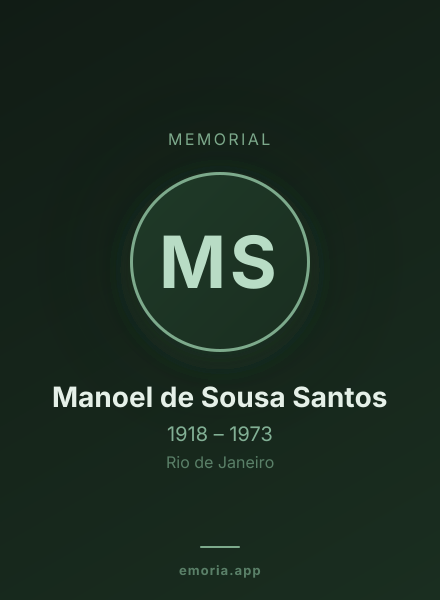 Memorial portrait of Manoel de Sousa Santos