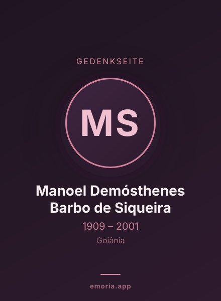 Gedenkportrait von Manoel Demósthenes Barbo de Siqueira