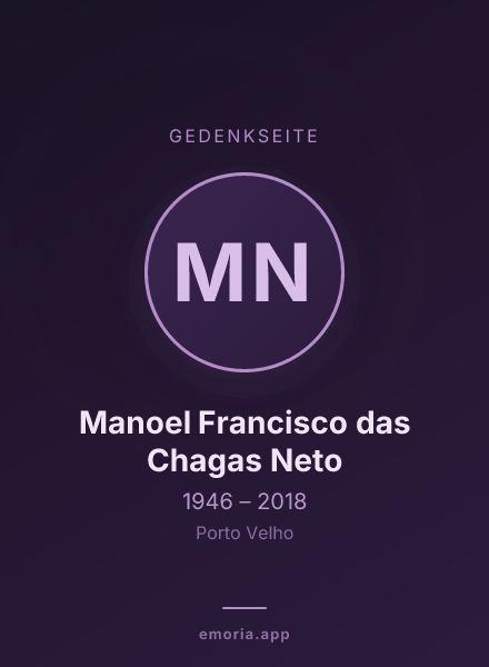 Gedenkportrait von Manoel Francisco das Chagas Neto