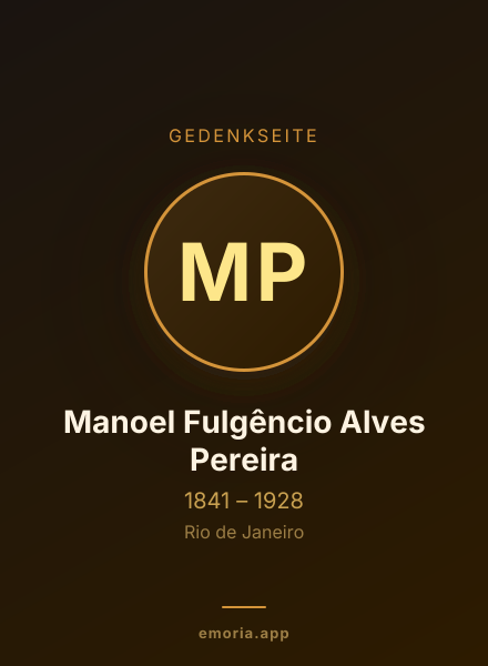 Gedenkportrait von Manoel Fulgêncio Alves Pereira