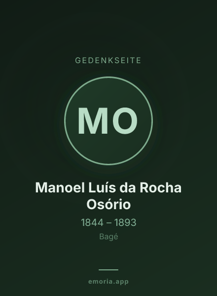 Gedenkportrait von Manoel Luís da Rocha Osório
