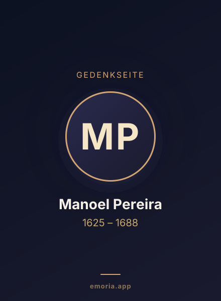 Gedenkportrait von Manoel Pereira