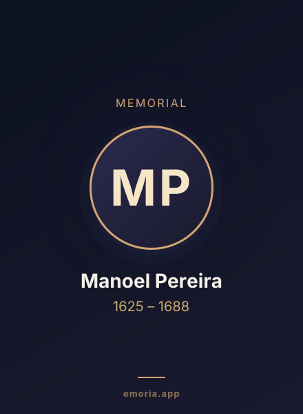 Memorial portrait of Manoel Pereira