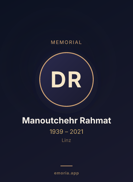 Memorial portrait of Dr. med. Manoutchehr Rahmat