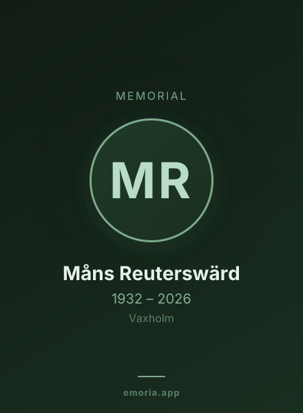 Memorial portrait of Måns Reuterswärd