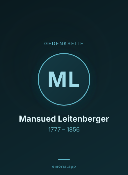 Gedenkportrait von Mansued Leitenberger