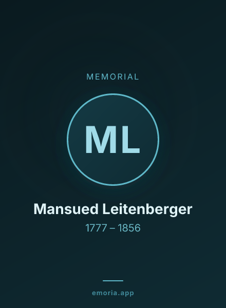 Memorial portrait of Mansued Leitenberger