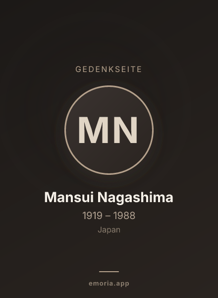Gedenkportrait von Mansui Nagashima