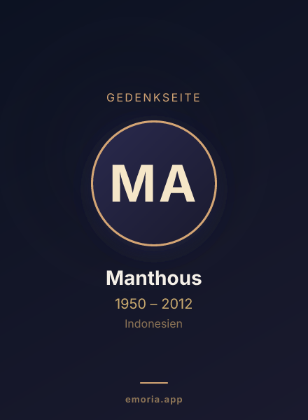 Gedenkportrait von Manthous