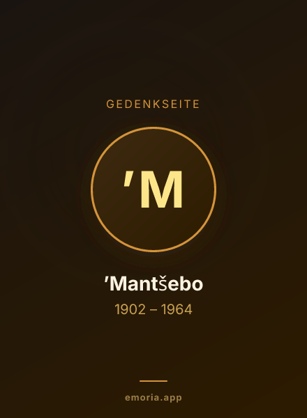 Gedenkportrait von ’Mantšebo
