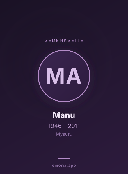 Gedenkportrait von Manu