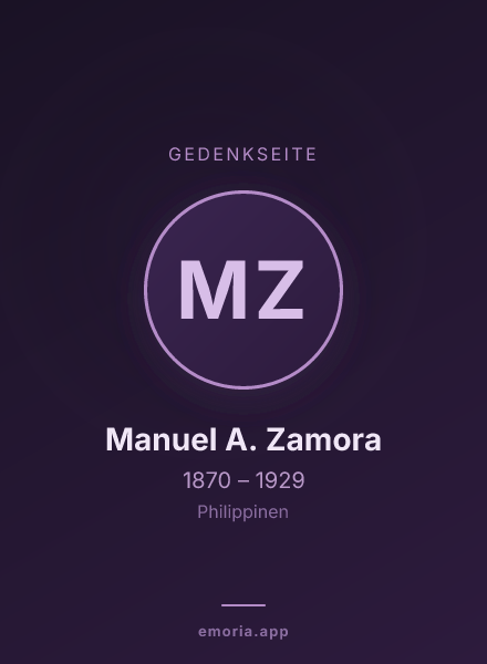 Gedenkportrait von Manuel A. Zamora