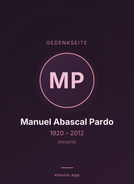 Gedenkportrait von Manuel Abascal Pardo