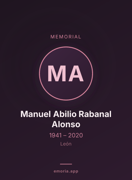 Memorial portrait of Manuel Abilio Rabanal Alonso