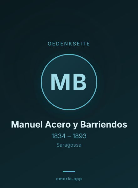 Gedenkportrait von Manuel Acero y Barriendos