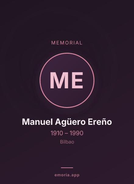 Memorial portrait of Manuel Agüero Ereño