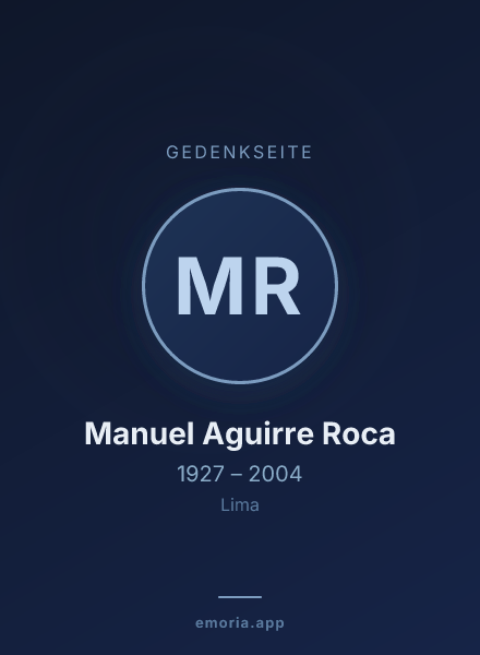 Gedenkportrait von Manuel Aguirre Roca