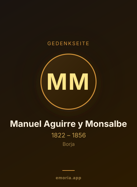 Gedenkportrait von Manuel Aguirre y Monsalbe
