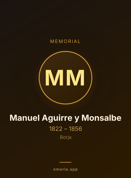 Memorial portrait of Manuel Aguirre y Monsalbe