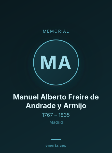 Memorial portrait of Manuel Alberto Freire de Andrade y Armijo