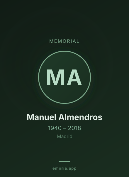Memorial portrait of Manuel Almendros