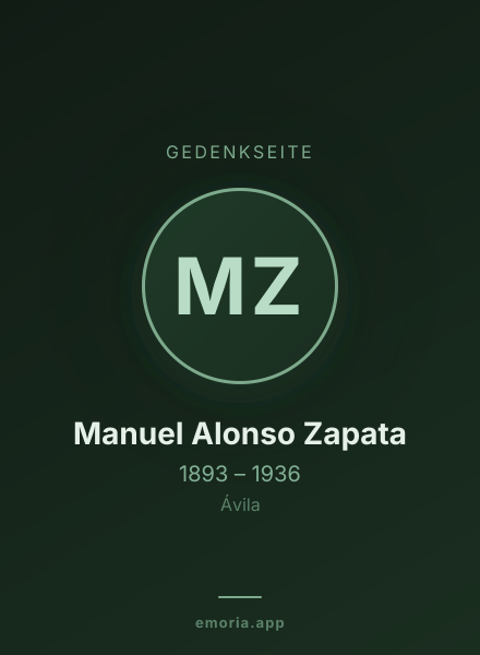 Gedenkportrait von Manuel Alonso Zapata