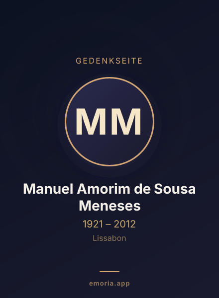 Gedenkportrait von Manuel Amorim de Sousa Meneses