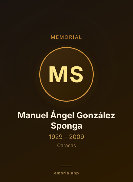 Memorial portrait of Manuel Ángel González Sponga