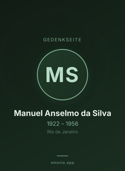 Gedenkportrait von Manuel Anselmo da Silva