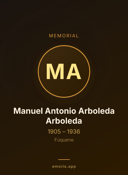 Memorial portrait of Manuel Antonio Arboleda Arboleda