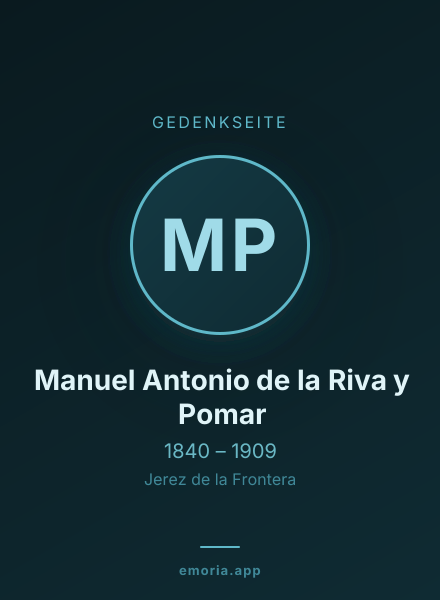 Gedenkportrait von Manuel Antonio de la Riva y Pomar