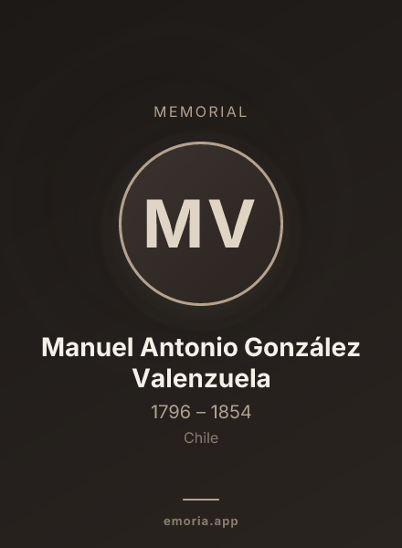 Memorial portrait of Manuel Antonio González Valenzuela