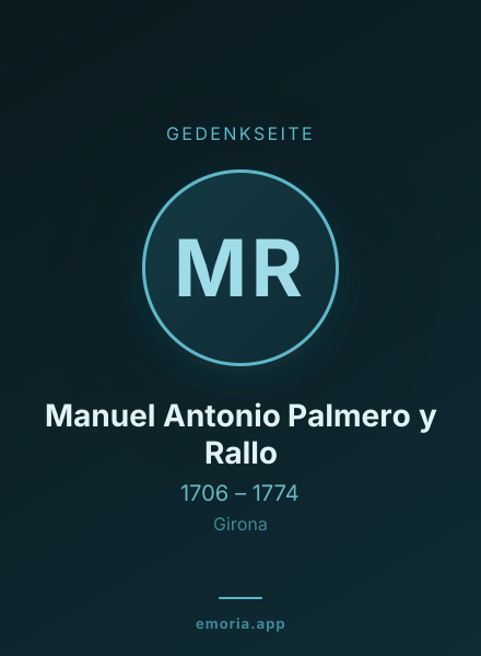 Gedenkportrait von Manuel Antonio Palmero y Rallo
