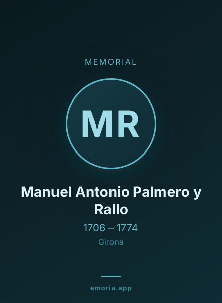 Memorial portrait of Manuel Antonio Palmero y Rallo