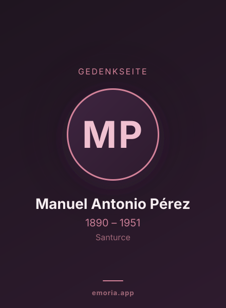 Gedenkportrait von Manuel Antonio Pérez