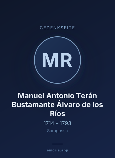 Gedenkportrait von Manuel Antonio Terán Bustamante Álvaro de los Ríos