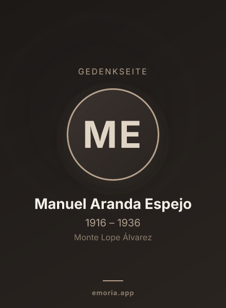 Gedenkportrait von Manuel Aranda Espejo