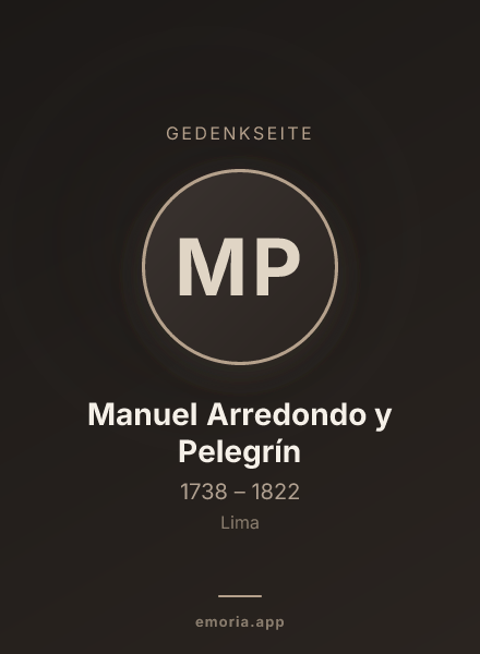 Gedenkportrait von Manuel Arredondo y Pelegrín