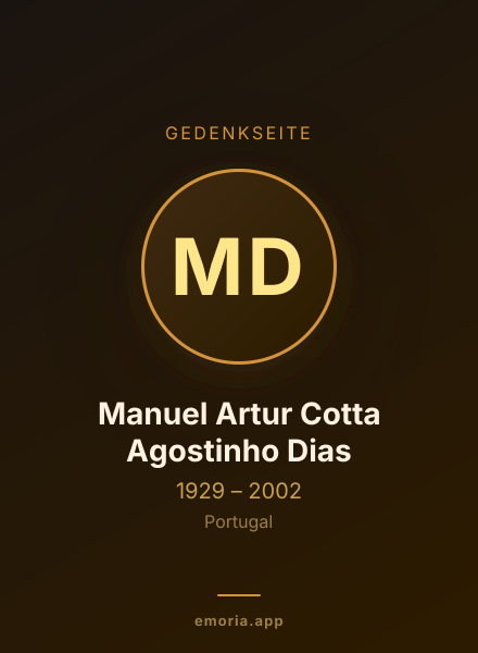 Gedenkportrait von Manuel Artur Cotta Agostinho Dias