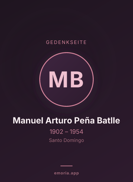 Gedenkportrait von Manuel Arturo Peña Batlle