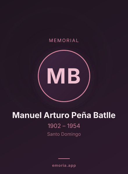 Memorial portrait of Manuel Arturo Peña Batlle