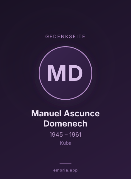 Gedenkportrait von Manuel Ascunce Domenech
