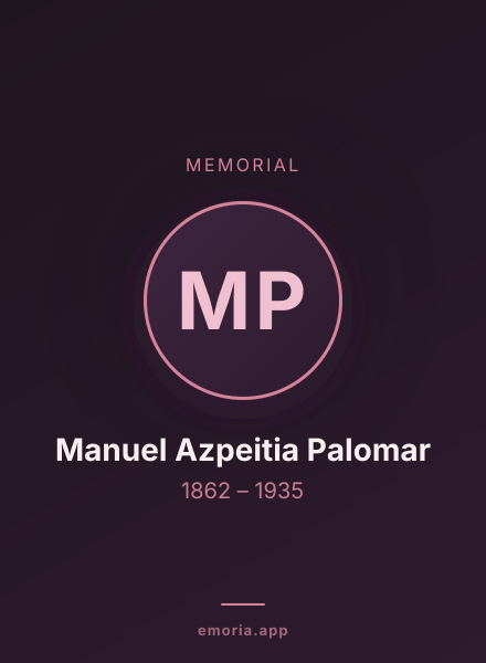 Memorial portrait of Manuel Azpeitia Palomar