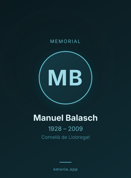 Memorial portrait of Manuel Balasch