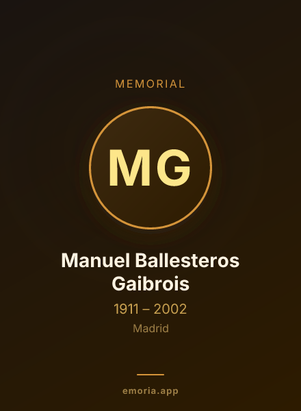 Memorial portrait of Manuel Ballesteros Gaibrois