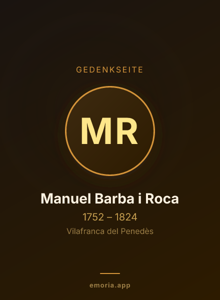 Gedenkportrait von Manuel Barba i Roca