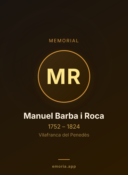 Memorial portrait of Manuel Barba i Roca