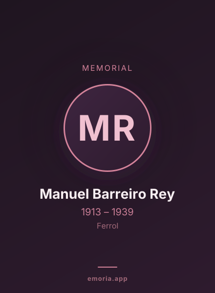 Memorial portrait of Manuel Barreiro Rey